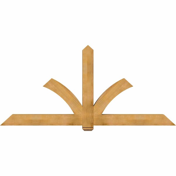 Ekena Millwork Redmond Rough Sawn Timber Gable Bracket, Western Red Cedar, 96"W x 44"H x 6"D x 6"F, 11/12 Pitch GBW096X44X0606RED00RWR - main
